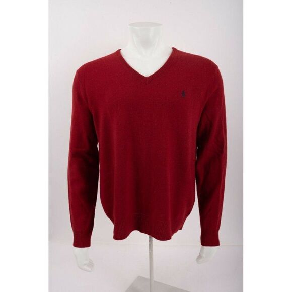Polo Ralph Lauren Mens Lambswool Sweater L Red - Picture 1 of 6